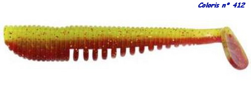 AWARUNA SHAD 4.0 inch (Coloris 412 - Bloody Chartreuse Baite)