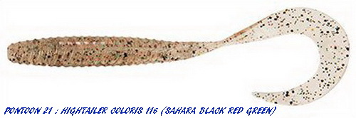 HIGHTAILER GRUB 3.25 inch (Coloris 116 -Sahara Black red Green)