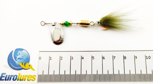 EUROLURES "SAMARA" modèle MK1 "STREAMER TROUT MINNOW"  FRENCH BLADE SILVER N°1