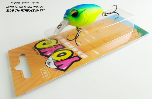 YOYO MICRO CRANKBAIT CK40-03 BLUE CHARTREUSE MATT