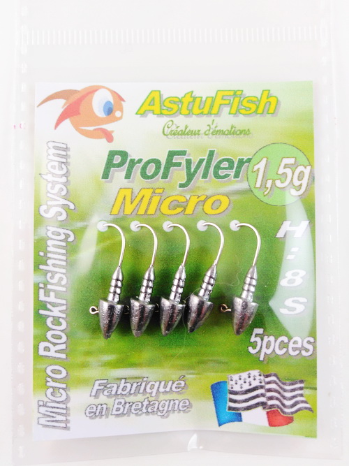 ASTUFISH TETE PROFYLER 1,5 Gr (hampe courte) 5 pièces