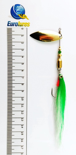 EUROLURES "SAMARA" modèle MK2 "STREAMER" GREEN & WHITE WILLOW GOLD N°4