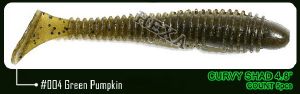 PAYO HEXA CURVY SHAD 4.8" GREEN PUMPKIN