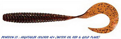 HIGHTAILER GRUB 3.25 inch (Coloris 424 -Motor Oil Red & Gold Flake)