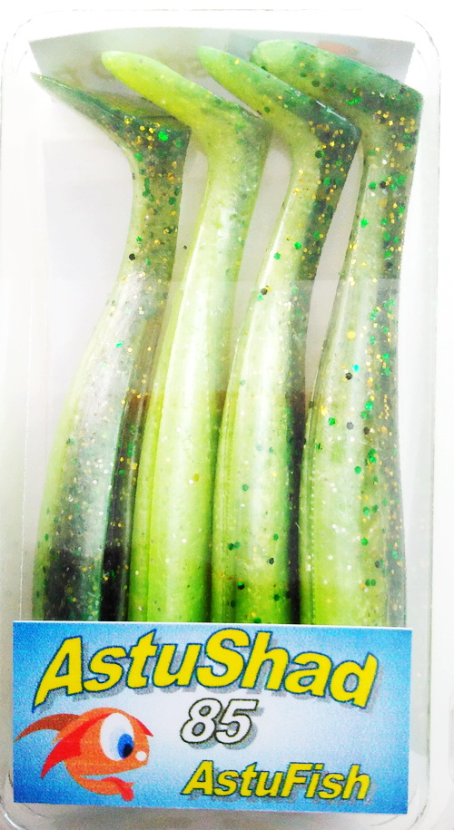 ASTUFISH LS ASTUSHAD 85 PACK DE 4 CORPS (Vert Pailleté)