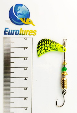 EUROLURES "SAMARA" modèle MK1 "TOMAHAWK" CHARTREUSE BLACK SCALE N°4