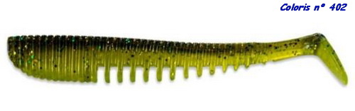 AWARUNA SHAD 4.0 inch (Coloris 402 - Watermelon Lemon Fire)